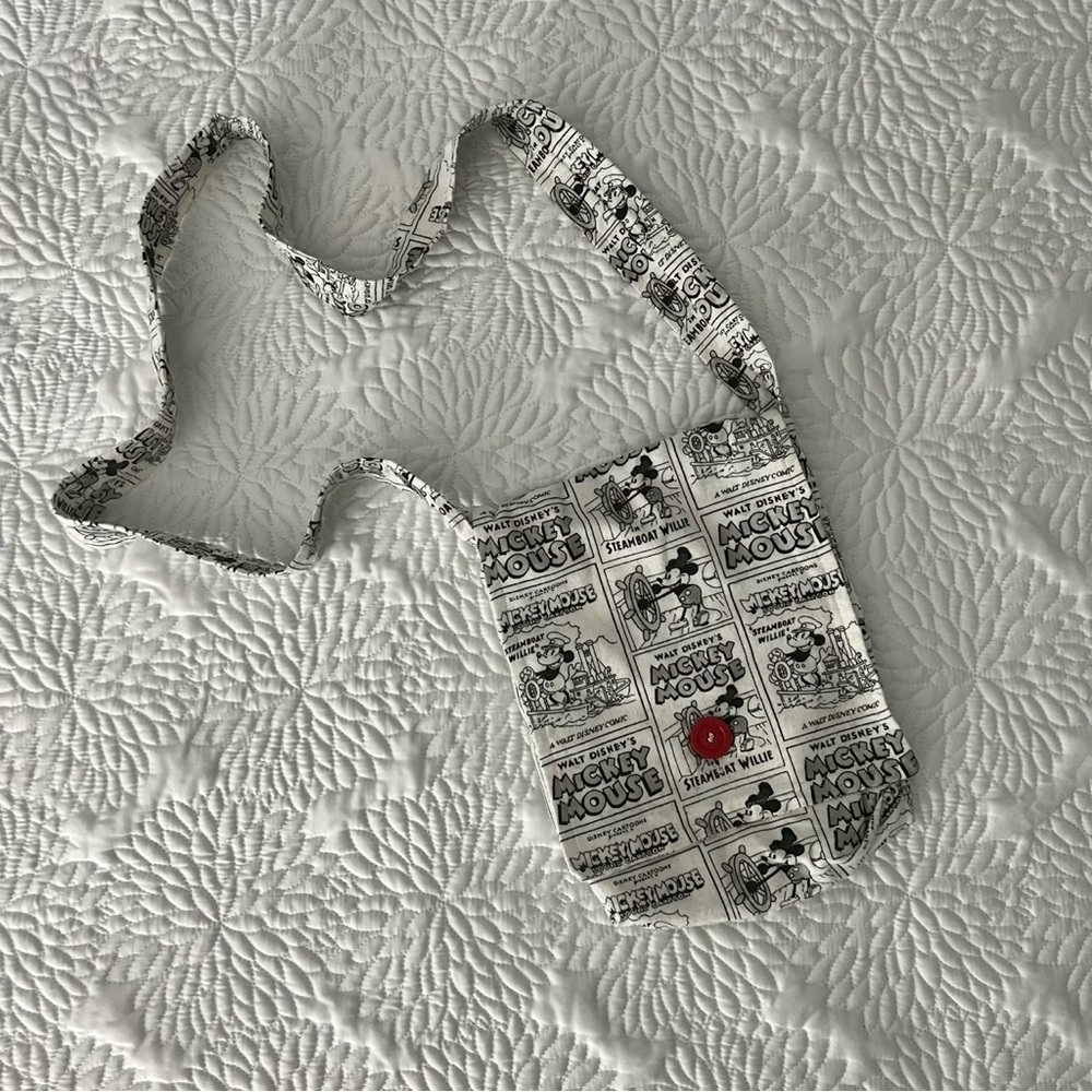 OOAK Handmade Mickey Mouse Steamboat Willie Crossbody Bag